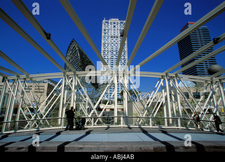 Barcelona, Barceloneta, Vila Olimpica, Drehtermin April 2004 Stockfoto