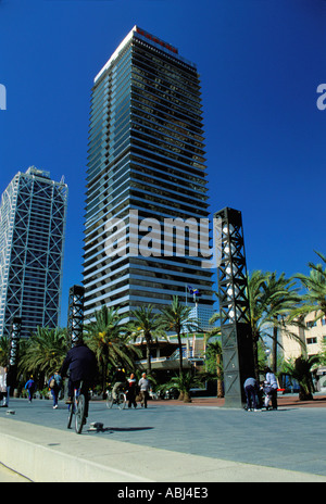 Barcelona, Barceloneta, Vila Olimpica, Drehtermin April 2004 Stockfoto