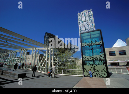 Barcelona, Barceloneta, Vila Olimpica, Drehtermin April 2004 Stockfoto