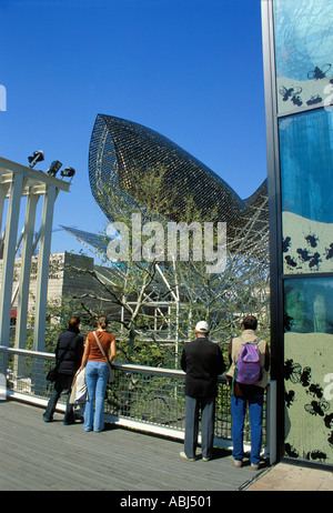 Barcelona, Barceloneta, Vila Olimpica, Drehtermin April 2004 Stockfoto