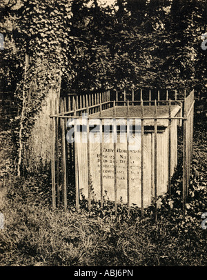 Grab in Old Windsor Friedhof von Mary Robinson, geb. Darby, 1757 –1800. Englische Schauspielerin, Dichterin, Dramatikerin, Romanschriftstellerin und Geliebte von George IV. Stockfoto