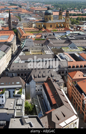 Erhöhten Blick auf die Altstadt. München, Bayern, Deutschland. Stockfoto