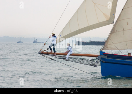 Überprüfung der Eleanor Mary in der Trafalgar 200 und Flotte Portsmouth am 28. Juni 2005 Stockfoto