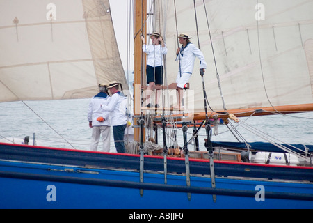 Überprüfung der Eleanor Mary in der Trafalgar 200 und Flotte Portsmouth am 28. Juni 2005 Stockfoto