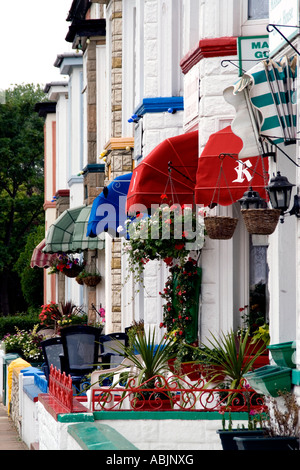 Bunten Fassaden der Pensionen in Great Yarmouth Norfolk UK Stockfoto