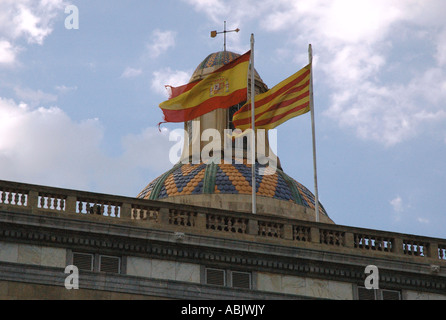 Ansicht des Palau De La Generalitat Plaça Sant Jaume Barcelona Katalonien Katalonien Katalonien Costa Brava España Spanien Europa Stockfoto