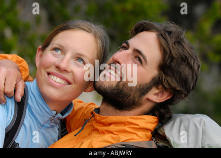 Nahaufnahme von ein paar Wanderer im freien Stockfoto