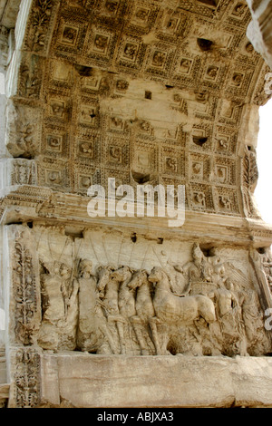 Forum Romanum Bogen von Titus Detail Rom Italien Stockfoto