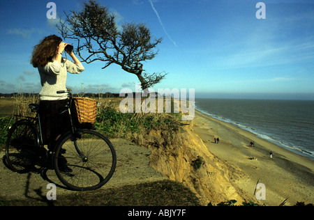 Covehithe in Suffolk, die die Briten nicht den Weltrekord für Küstenerosion hält. Stockfoto