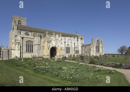 Cley Kirche St. Margaret s Norfolk UK april Stockfoto