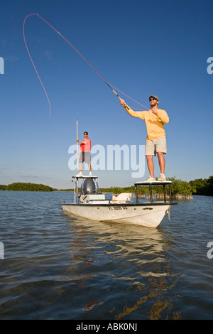 Salzwasser-Fliegenfischen, Florida Keys, USA Stockfoto