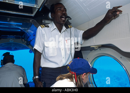 die Atlantis Submarine, Grand Cayman, Karibik Stockfoto