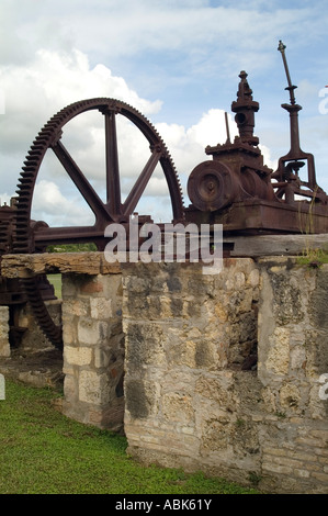 Zuckerrohr Steam Press, Lust und Laune-Plantage, St. Croix, Amerikanische Jungferninseln Stockfoto