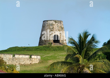 Zuckerrohr Windmühle, Rost Op-Twist-Plantage, St. Croix, Amerikanische Jungferninseln Stockfoto