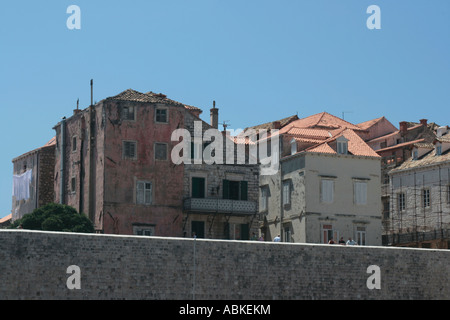 Steinhäuser in Drovnic, Kroatien Stockfoto