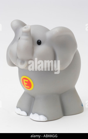 Fisher Price Spielzeug kleine Menschen Alphabet Zoo graue Elefant grau Stockfoto