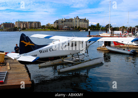 West Coast Air Wasserflugzeug de Havilland DHC 2 Beaver Victoria Inner Harbour British Columbia Kanada Stockfoto