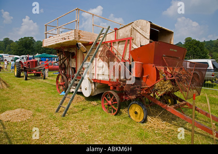 Wiltshire Dampf Oldtimer Rallye 2007 Dreschmaschine Stockfoto