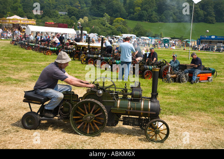 Wiltshire Dampf Oldtimer Rallye 2007 Miniatur Dampftraktor Stockfoto