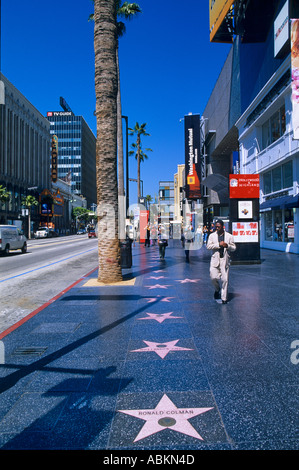 DER WALK OF FAME HOLLYWOOD BOULEVARD LOS ANGELES Stockfoto
