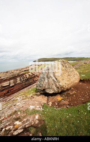 Findling, Bucht von Stoner, Sutherland, Schottland Stockfoto