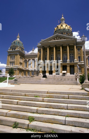 Das State Capitol Gebäude Des Moines Iowa IA Stockfoto