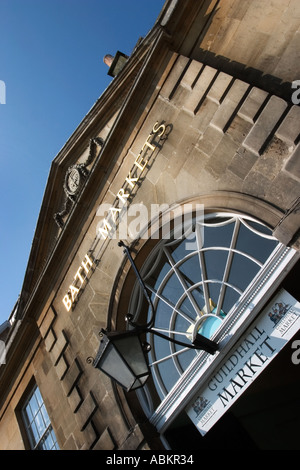 Eingang zum Guildhall-Markt von Grand Parade in Bath Somerset England Stockfoto