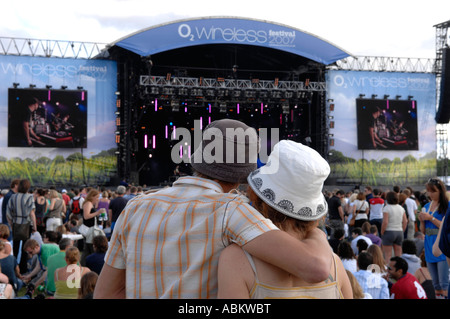 Musik-Festival-paar Stockfoto