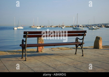 Blick auf Koper Hafen Istrien Primorska Slowenien Capodistria Capo Istrien Istrien Istrien Halbinsel Slovenija Osten Osteuropa Stockfoto