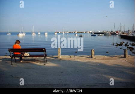 Blick auf Koper Hafen Istrien Primorska Slowenien Capodistria Capo Istrien Istrien Istrien Halbinsel Slovenija Osten Osteuropa Stockfoto