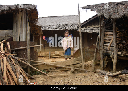 Hmong Dorf, Xieng Khouang Provinz, Laos Stockfoto