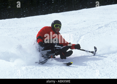 Aktiven Lebensstil für Behinderte Ski Stockfoto