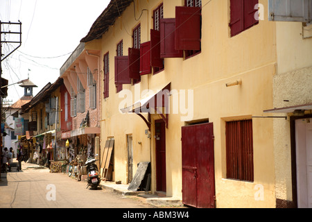 Main Street, Fort Cochin, Kerala, Südindien Stockfoto