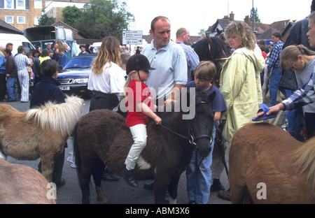 Die traditionelle Pferdemesse durch königliche Charter jährlich seit 1200AD in Wickham, Hampshire, UK Stockfoto