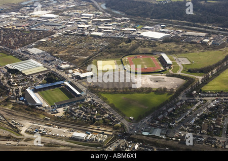 Aerial Landschaft Leckwith Stadion Cardiff City Centre South Wales, Australia Stockfoto