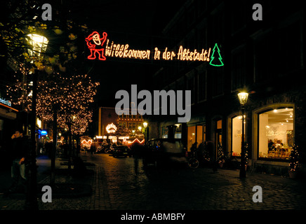 Düsseldorf Altstadt in der Weihnachtszeit. 2006 Stockfoto