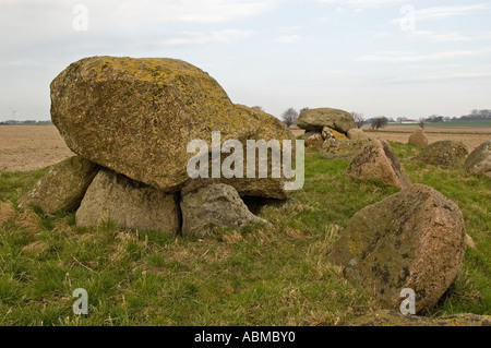 Lange-Hügel auf Langeland Stockfoto