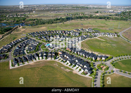 Luftaufnahme von Harris Ranch Unterteilung in Boise, Idaho Stockfoto