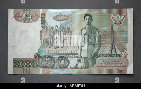 Thailand-20 Baht-Hinweis Stockfoto