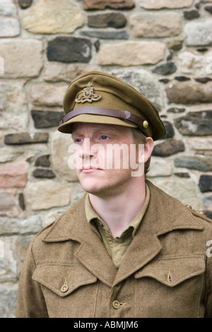 Britische Armee militärische Uniform  Roaring 40er Jahre Krieg Wochenende Stirling Castle, Scotland uk historische Ereignisse Stockfoto