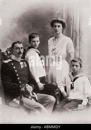 Die dänische Königsfamilie im Jahre 1912 Stockfoto