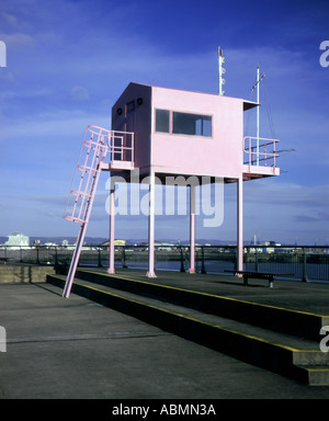 Pink Hut in Cardiff Bay Barrage, Cardiff, Wales. Stockfoto