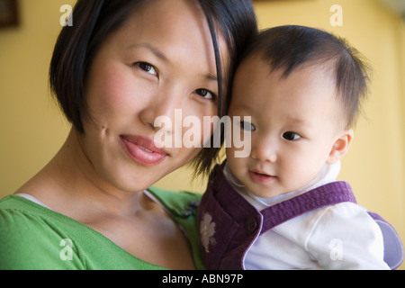 Porträt von Mutter und Tochter Stockfoto