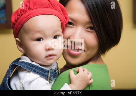 Porträt von Mutter und Tochter Stockfoto