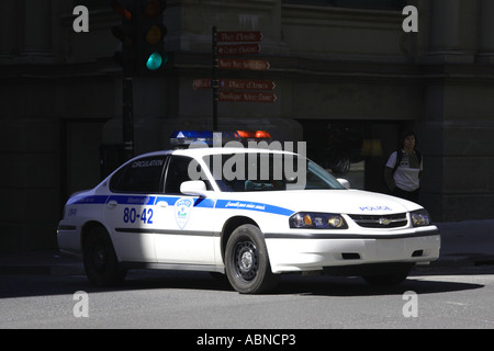 Montreal Polizeiauto reagiert auf einen Anruf Stockfoto