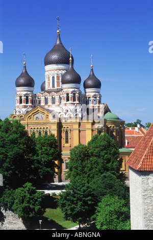 St. Alexander Newski-Kathedrale (Russisch) in Tallinn, Estland Stockfoto