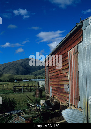 Woolshed im nördlichen Southland New Zealand Stockfoto