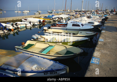 Blick auf Koper direkt am Meer Istrien Primorska Slowenien Capodistria Capo Istrien Istrien Istrien Halbinsel slowenischen Osten Ost-Europa Stockfoto