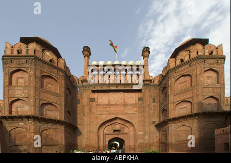 AAD79014 wichtigsten Lahori Gatter rote Fort Delhi Indien Stockfoto