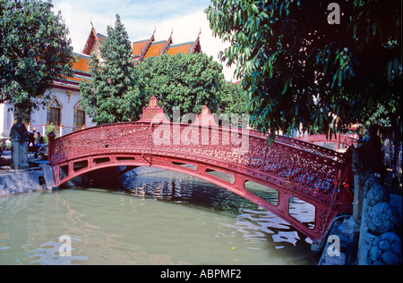 Kanal an der Marmor Tempel Bangkok Thailand Stockfoto